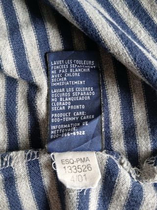 Polo Tommy Hilfiger a righe grigio/blu XL