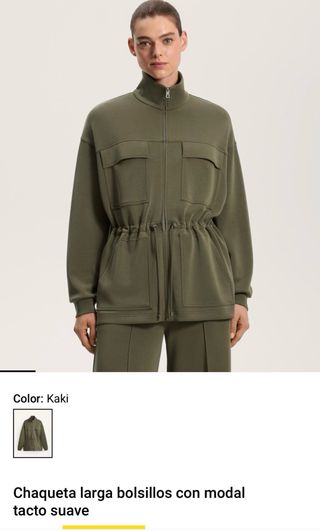 Sudadera Oysho Verde Militar Talla M