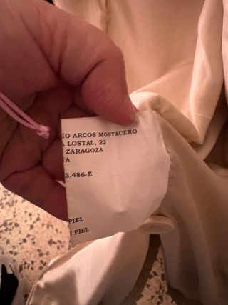 Americana piel ovino T46 mujer beige.