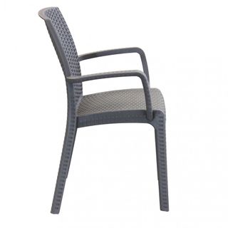 Sedia da Esterno Classica Rattan Sintetico Taupe