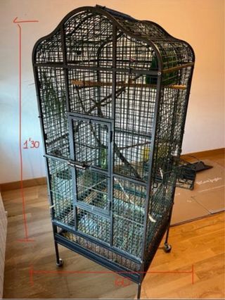 Jaula para aves grande (no incluye malla verde)
