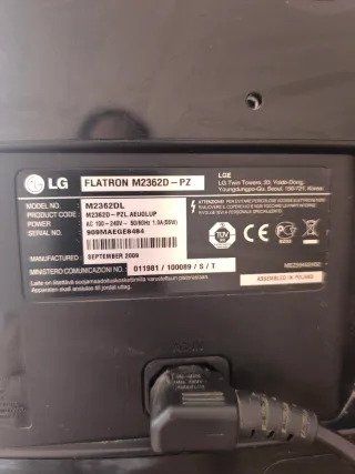 Monitor TV LG Flatron M2362D Negro