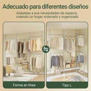 Armario Abierto Ajustable con Barras