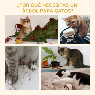 Torre para Gatos con Casetas y Ratón