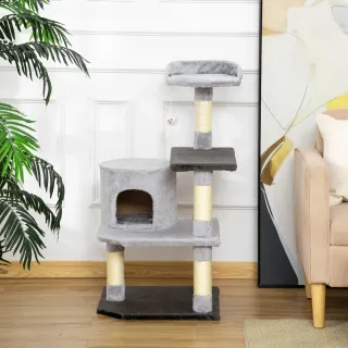Torre para Gatos con Casetas y Ratón