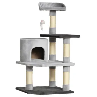 Torre para Gatos con Casetas y Ratón