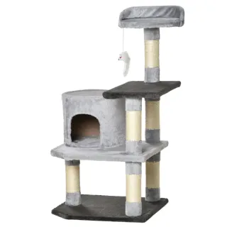 Torre para Gatos con Casetas y Ratón