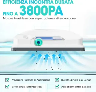 HAUSHOF Robot Lavavetri pulisci vetri 3 modalità