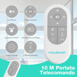 HAUSHOF Robot Lavavetri pulisci vetri 3 modalità