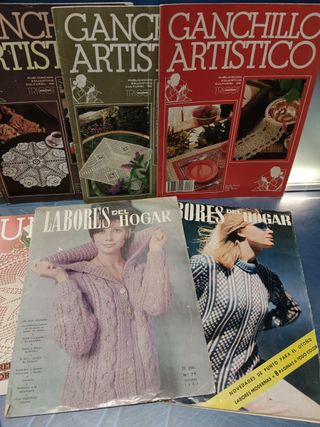 14 revistas variadas de ganchillo y patrones, moda, coser