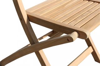 Sedia Pieghevole da Giardino in Legno Teak 85 cm