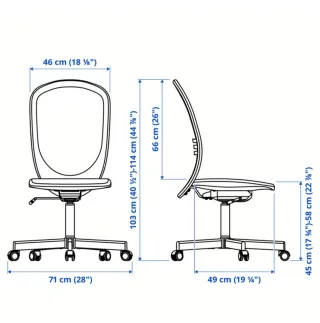 Silla de oficina beige con respaldo de malla
