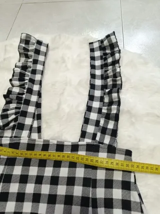 Vestido pichi cuadros volantes