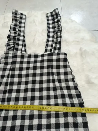 Vestido pichi cuadros volantes