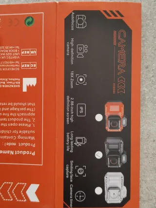 Fotocamera 4K Tank con Flash e Micro SD