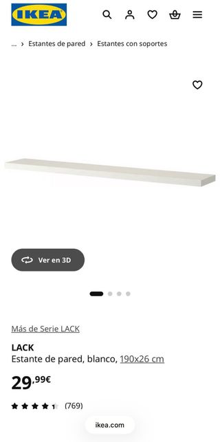 Estantería de pared blanca LACK