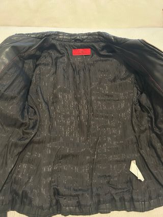 Chaqueta Piel Carolina Herrera Negra