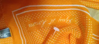Pañuelo Guy St. Honore naranja con puntos blancos
