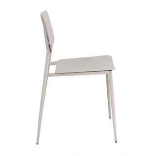 Sedia da Esterno in Acciaio Verniciato Tortora