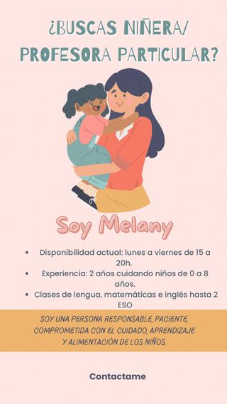 PROFESORA PARTICULAR/ NIÑERA