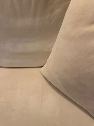 Divano 2 posti + pouf tessuto beige