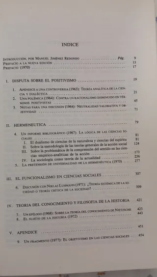 Habermas. La lógica de las ciencias sociales.