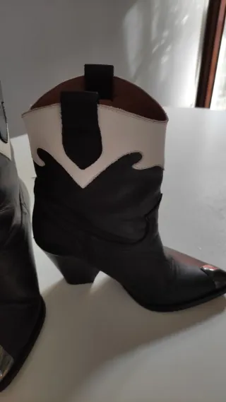 Botines Cowboy Bryan Stepwise Negro/Blanco