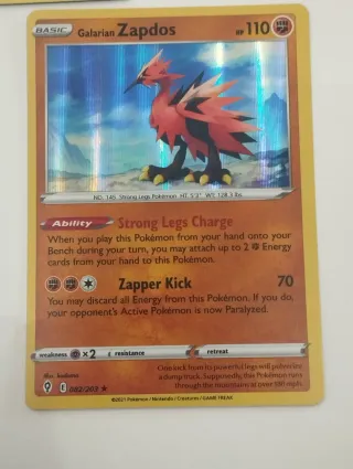 Cartas Pokémon Zapdos V + Moltres Articuno Zapdo