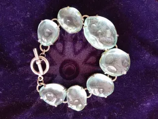 Bracciale vintage con pietre di colore verde acqua