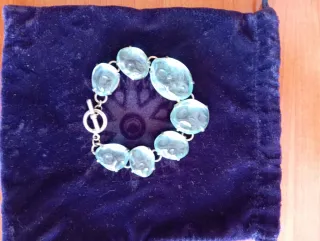 Bracciale vintage con pietre di colore verde acqua