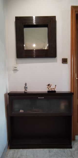 Recibidor Compacto Madera Oscura