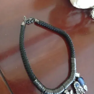Gargantilla Cristal Azul y Plata