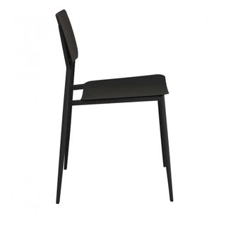 Sedia Grigio Scuro da Giardino in Acciaio 80 cm