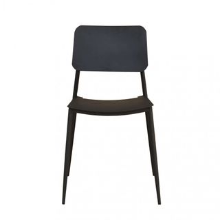 Sedia Grigio Scuro da Giardino in Acciaio 80 cm