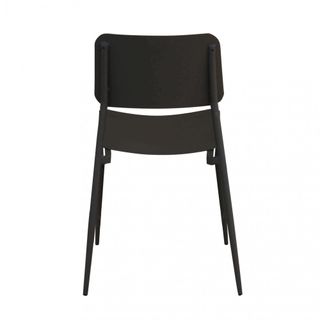 Sedia Grigio Scuro da Giardino in Acciaio 80 cm