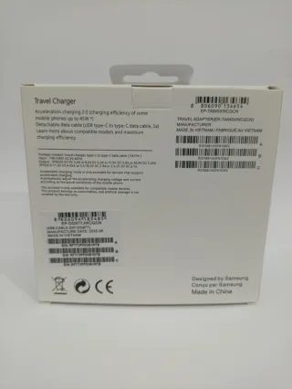 Cargador Samsung 45W con Cable USB-C Carga Rapida