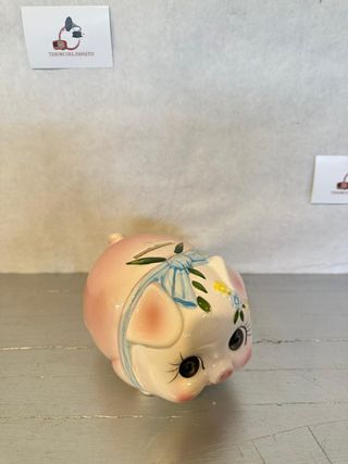 Salvadanaio Maialino Ceramica Vintage