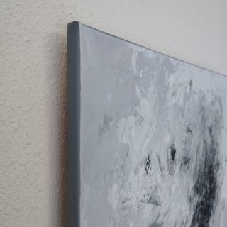 Quadro astratto bianco e nero