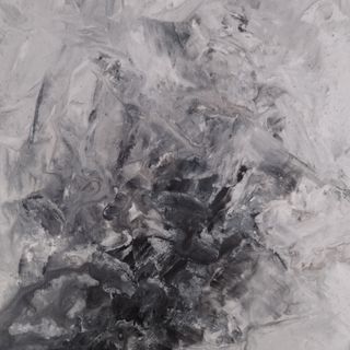 Quadro astratto bianco e nero