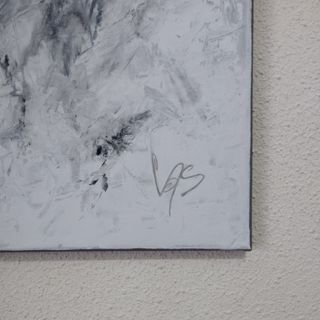 Quadro astratto bianco e nero