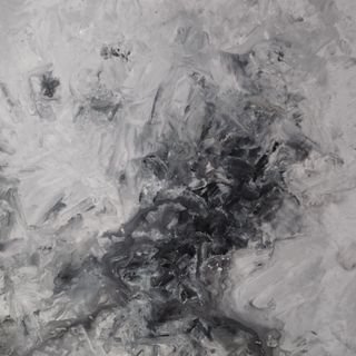 Quadro astratto bianco e nero