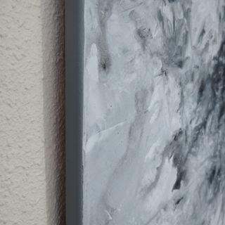 Quadro astratto bianco e nero