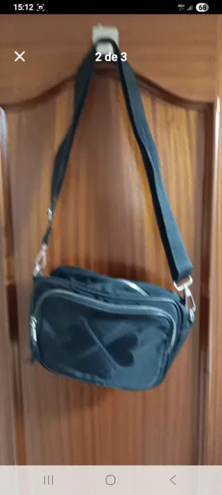 Bolso bandolera negro mujer