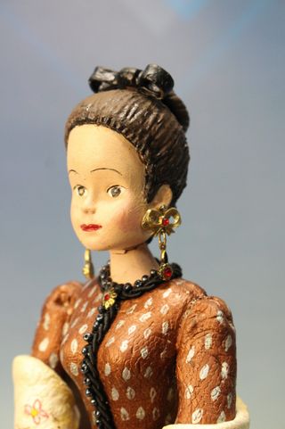 Baturra. Figura de pasta. Traje regional Aragón.