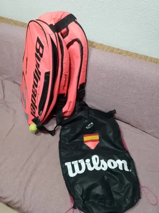 Paletero BULLPADEL + bolsa WILSON + 2 palas princi
