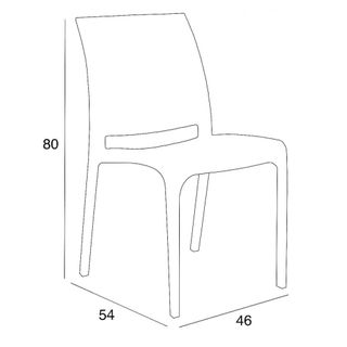 Sedia in Polipropilene Rosso Design da Esterno