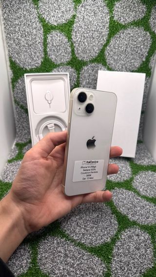 iPhone 14 256GB Bianco - Batt 100% Perfetto