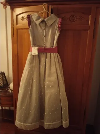 Vestido de niña para evento/comunión gris