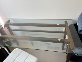 Escritorio cristal y silla oficina