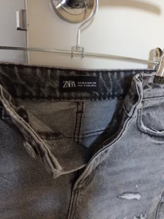 Falda vaquera Zara gris Talla XS